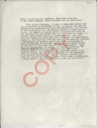[Carta] 1970 May 1, [Estados Unidos] [a] Joan Daves