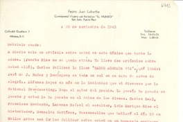 [Carta] 1945 nov. 28, México D.F., [México] [a] Gabriela [Mistral]