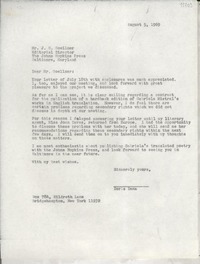 [Carta] 1969 Aug. 5, Box 784, Hildreth Lane, Bridgehampton, New York, [Estados Unidos] [a] Mr. J. G. Goellner, Editorial Director The Johns Hopkins Press, Baltimore, Maryland