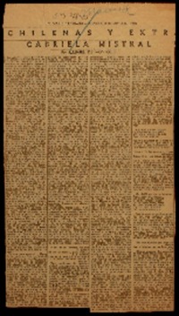 Chilenas y extranjeras Gabriela Mistral