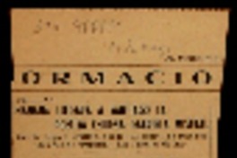 Mañana llegará a Santiago la poetisa chilena Gabriela Mistral anoche llegó a Chillán, donde fué objeto de manifestaciones de simpatía : los festejos de hoy : conferenciará con el Canciller.