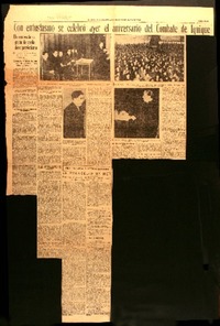 Con entusiasmo se celebró ayer el aniversario del combate naval de Iquique un renovado espíritu de verdadero patriotismo : a mediodía se entregó el premio literario municipal : Gabriela Mistral dió un un recital poético para niños y obreros.