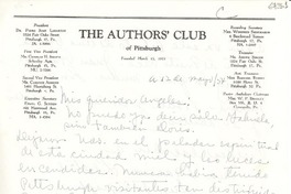 [Carta] 1954 mayo 12, Pittsburgh, [Pennsylvania] [a] Gabriela y Doris