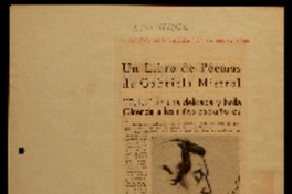 Un libro de poemas de Gabriela Mistral "Tala" es una delicada y bella ofrenda a los niños españoles.