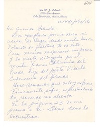 [Carta] 1956 jul. 14, Hudson, Illinois [a] Gabriela Mistral