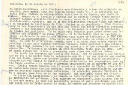 [Carta] 1951 ago. 15, Santiago, [Chile] [a] [Gabriela Mistral]