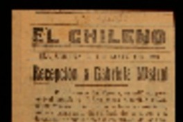 Recepción a Gabriela Mistral