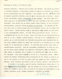 [Carta] 1951 jun. 28, Santiago de Chile [a] Gabriela Mistral