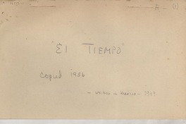 El tiempo