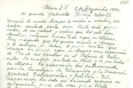 [Carta] 1942 dic. 8, México D. F. [a] Gabriela Mistral