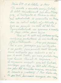 [Carta] 1943 oct. 17, México D. F. [a] Gabriela Mistral