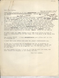 [Carta] [1973?] [Apr.?], [EE.UU.] [a] Dear Gary Lawton, [EE.UU.?]