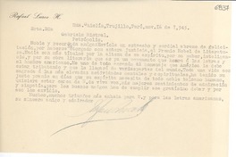 [Carta] 1945 nov. 16, Hda. Chiclín, Trujillo, Perú [a] Gabriela Mistral, Petrópolis
