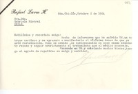 [Carta] 1954 oct. 5, Hda. Chiclín, [Trujillo, Perú] [a] Gabriela Mistral, Chile