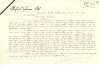 [Carta] 1949 jul. 15, Hda. Chiclín, Trujillo, Perú [a] Gabriela Mistral, Jalapa, [México]