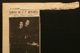 Anoche en El T. Municipal primera actuación conjunta de la poetisa Gabriela Mistral y la recitadora Dalia Iñiguez.