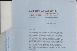 [Carta] 1961 June 14, New York, N. Y., [EE.UU.] [a] Miss Doris Dana, American Embassy, La Paz, Bolivia