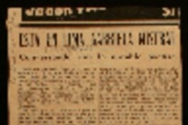 Está en Lima Gabriela Mistral conversando con la notable poetisa.