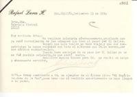 [Carta] 1954 sept. 13, Hda. Chiclín, [Trujillo, Perú] [a] Gabriela Mistral, Chile