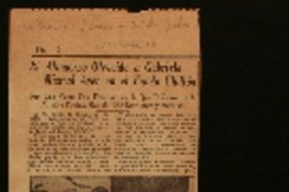 El almuerzo ofrecido a Gabriela Mistral ayer en el Fundo Chillón fue una fiesta casi familiar, en la que rodearon a la notable poetisa mas de 130 escritores y artístas.