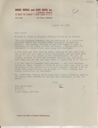 [Carta] 1962 Aug. 16, [New York, Estados Unidos] [a] Miss Doris Dana, Box 284, Pound Ridge, New York
