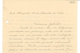 [Carta] 1942 jul. 12, Belo Horizonte, [Brasil] [a] Gabriela [Mistral]