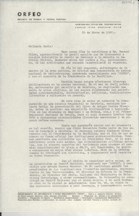 [Carta] 1967 ene. 25, Santiago, Chile [a] Doris [Dana], [EE.UU.]
