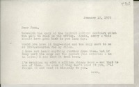 [Carta] 1973 Jan. 12, [Estados Unidos] [a] Dear Joan