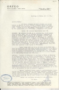 [Carta] 1966 ago. 29, Santiago de Chile [a] Querida Doris