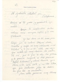 [Carta] 1948 abr. 2, La Habana, [Cuba] [a] Gabriela Mistral, California, [EE.UU.]