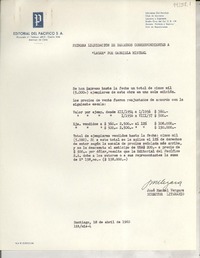 [Carta] 1960 abr. 18, [Santiago de Chile] [a] Srta. Doris Dana