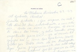 [Carta] 1953 nov. 22, La Habana, [Cuba] [a] Gabriela Mistral