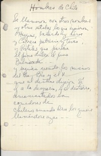 Hombres de Chile