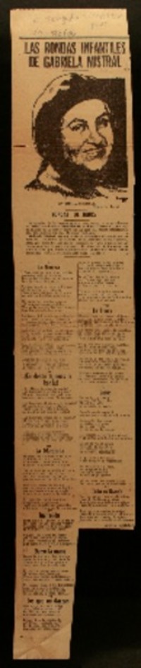 Las rondas infantiles de Gabriela Mistral Rondas de niños