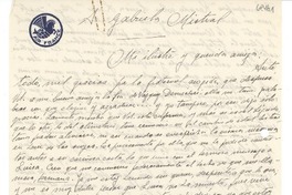 [Carta] 1940 jul. 27, Montevideo, Uruguay [a] Gabriela Mistral