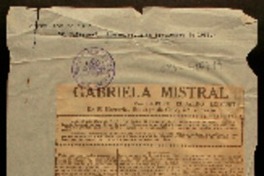 Gabriela Mistral