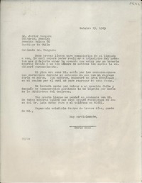 [Carta] 1965 oct. 23, [EE.UU.] [al] Sr. Javier Vergara, Editorial Pomaire, Avenida Bulnes 80, Santiago, Chile