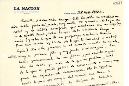 [Carta] 1942 nov. 28, Buenos Aires, [a] Gabriela Mistral