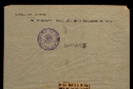 Señora Gabriela Mistral envía un saludo al Ministro de Educación