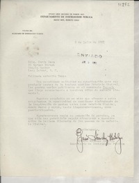 [Carta] 1958 jul. 2, [Hato Rey, Puerto Rico] [a] Srta. Doris Dana, 15 Spruce Street, Roslyn Harbor, Long Island, N. Y.