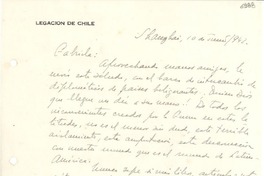 [Carta] 1942 jun. 10, Shanghai [a] Gabriela Mistral