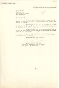 [Carta] 1945 dic. 22, Petrópolis, [Brasil] [a] Juan Marín, San Salvador, [El Salvador]