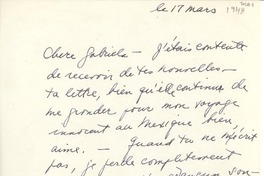 [Carta] [1948] mars 17, [EE.UU.] [a] Gabriela [Mistral]