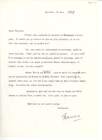 [Carta] [1948?] mars 31, [EE.UU.] [a] Gabriela [Mistral]