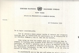 [Carta] 1955 nov. 16, New York, [Estados Unidos] [a] Miss Doris Dana, 15 Spruce Street, Roslyn Harbor, L. I., New York