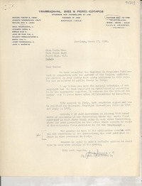 [Carta] 1966 Mar. 17, Santiago, [Chile] [a] Miss Doris Dana, Hack Green Road, Pound Rige, N. Y., U. S. A.