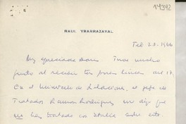 [Carta] [Santiago, Chile] [a] Muy apreciada Doris