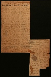 Lo sencillo en Martí