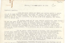 [Carta] 1950 jun. 8, México [a] Gabriela [Mistral]