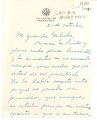[Carta] [1953] oct. 21, Puerto Rico [a] Gabriela Mistral